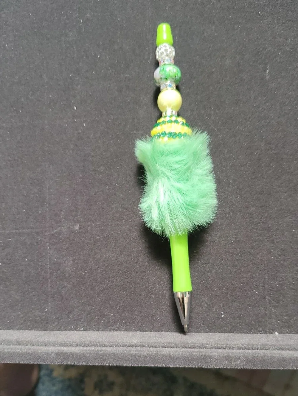 Beaded Decorative Ballpoint Pen - Red and Pink  REASONABLE OFFER ACCEPTED